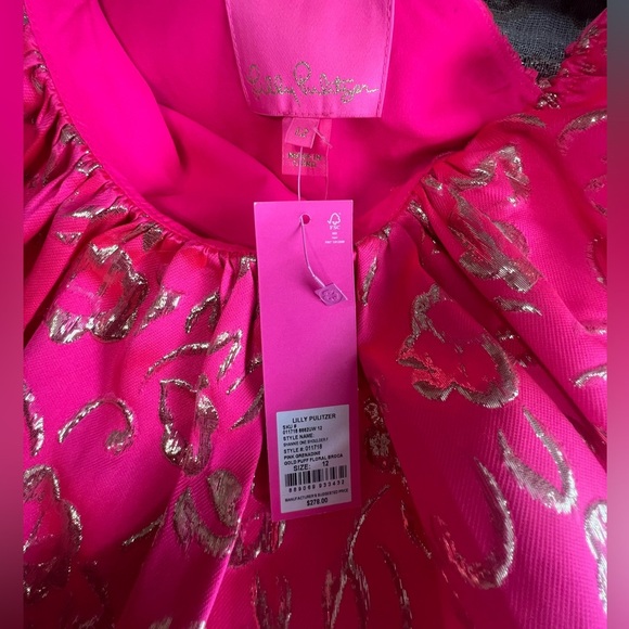 Lilly Pulitzer Pink and Gold Floral Dress - Picture 6 of 6